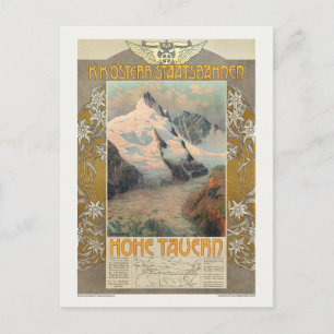 Austria Hohe Tauern Vintage Travel Poster 1910 Postcard