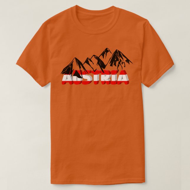 Austria Holiday Climbing Alps Mountains Gift T-Shirt (Design Front)