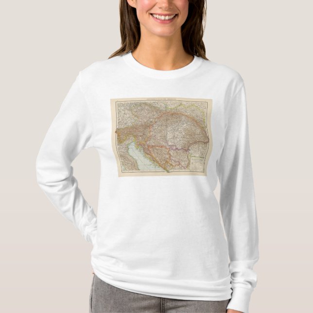 Austria Hungarian Empire Map T-Shirt (Front)
