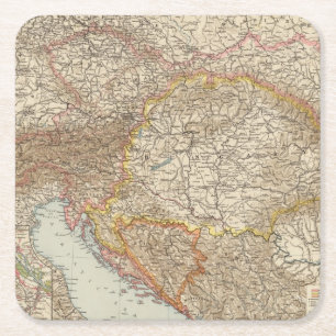 Austria Hungary 2 Square Paper Coaster