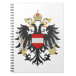 Austria Hungary coat of arms flag Notebook