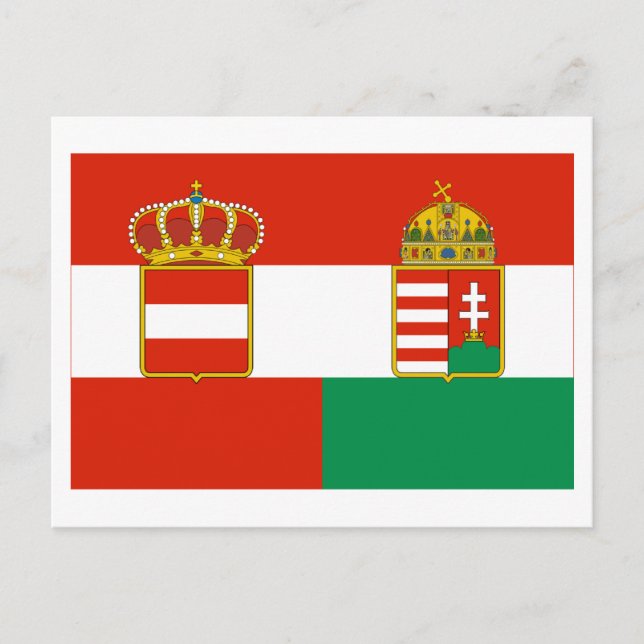 Austria-Hungary Flag (1869-1918) Postcard (Front)