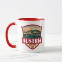 Austria Illustration Retro Badge