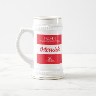 Austria Independence Day Austrian National Flag Beer Stein