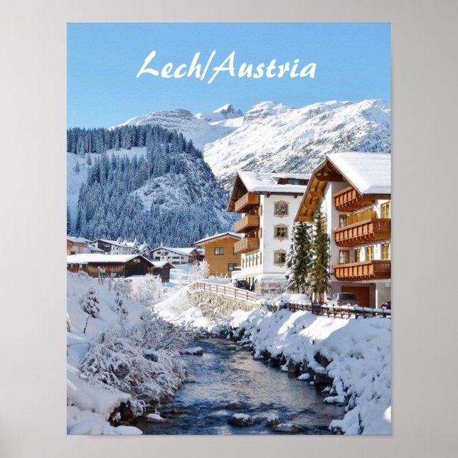 Austria Lech am Arlberg in the Winter Poster (Front)