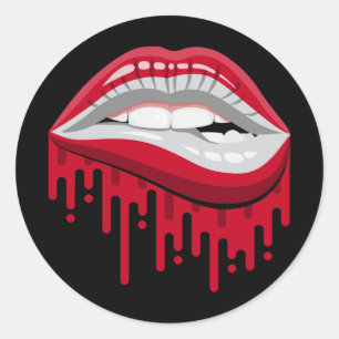 Austria lips pride root flag classic round sticker