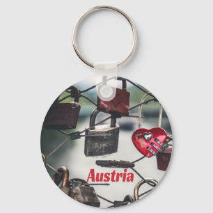 Austria Love Locks Bridge Salzburg Key Ring