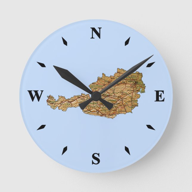 Austria Map Clock (Front)