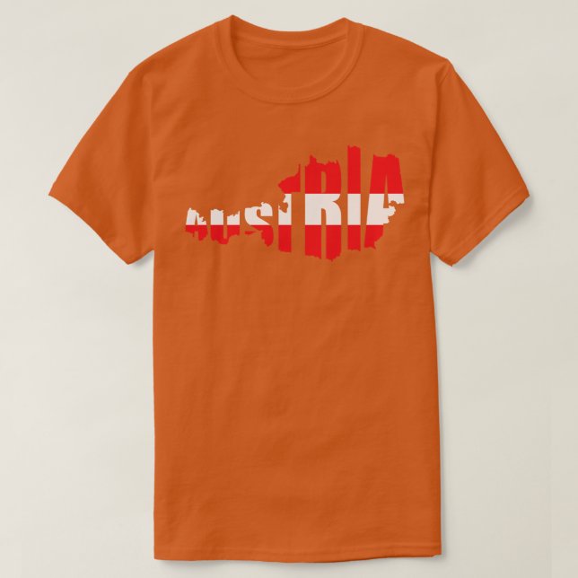 Austria map flag T-Shirt (Design Front)
