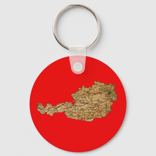 Austria Map Keychain (Front)
