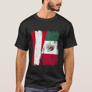 Austria Mexico Half Flag Austrian Mexican Heritage T-Shirt