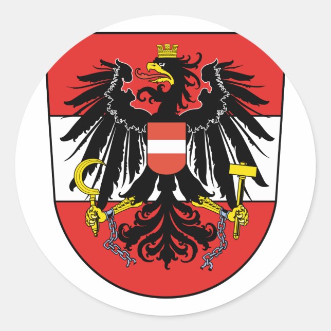 Austria mixed, Austria Classic Round Sticker (Front)