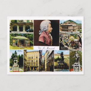 Austria, Mozart, places linked to Mozart Postcard