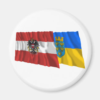 Austria & Niederoesterreich Waving Flags Magnet