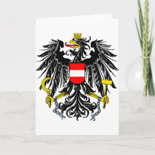 Austria Official Coat Of Arms Heraldry Symbol Card
