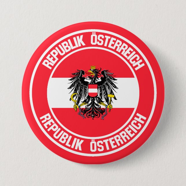 Austria Round Emblem 7.5 Cm Round Badge (Front)