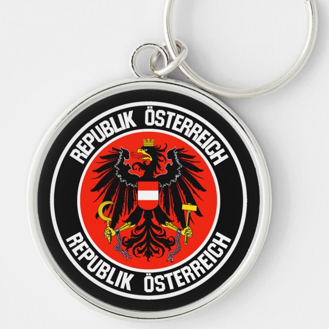 Austria Round Emblem Key Ring (Front)