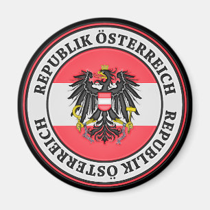 Austria Round Emblem Magnet
