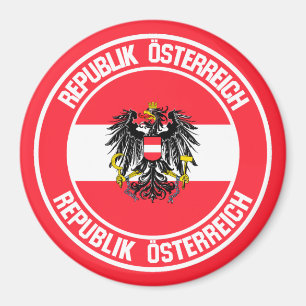 Austria Round Emblem Magnet