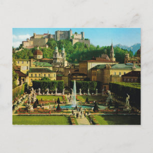 Austria, Salzburg, castle and gardens Postcard