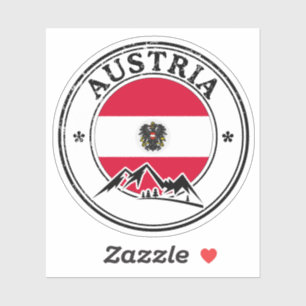 Austria Seal Sticker Round Flag For Laptop Book...