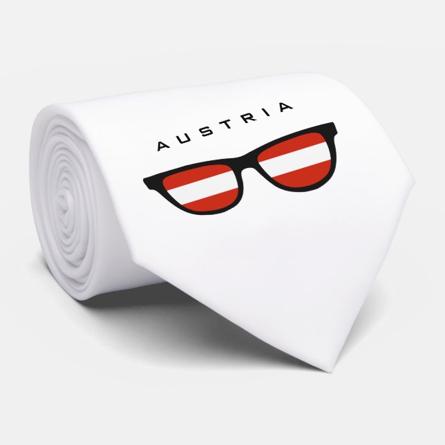 Austria Shades custom text & colour tie (Rolled)