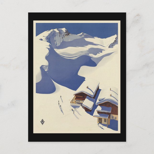 Austria Ski lodge in the Alps Postcard (Front)