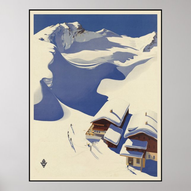 Austria Ski lodge in the Alps Poster (Front)