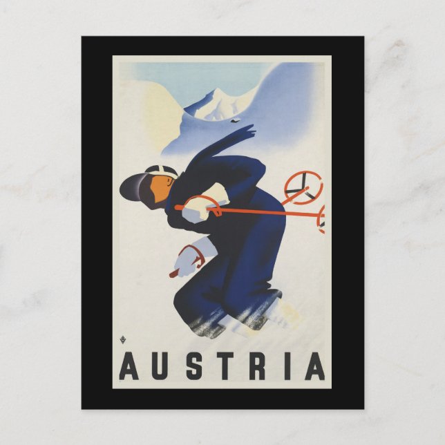 Austria Ski Postcard (Front)