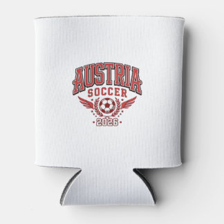 Austria Soccer 2026 Soccer Bold Country Typography Can Cooler