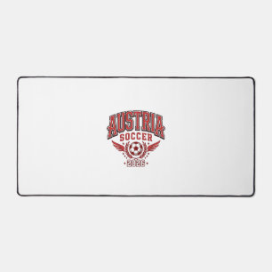 Austria Soccer 2026 Soccer Bold Country Typography Desk Mat