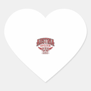Austria Soccer 2026 Soccer Bold Country Typography Heart Sticker