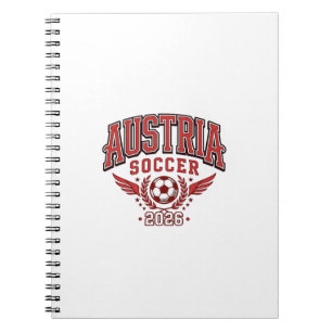 Austria Soccer 2026 Soccer Bold Country Typography Notebook