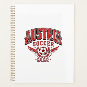Austria Soccer 2026 Soccer Bold Country Typography Planner