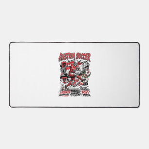 Austria Soccer Skeleton Striker Nations Poster Sty Desk Mat