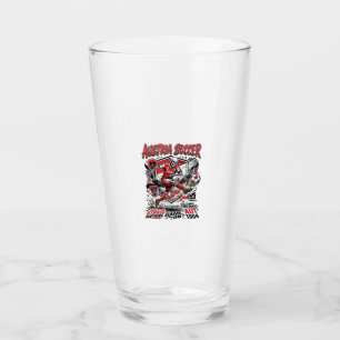Austria Soccer Skeleton Striker Nations Poster Sty Glass