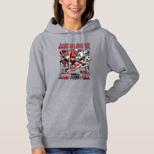 Austria Soccer Skeleton Striker Nations Poster Sty Hoodie
