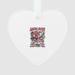 Austria Soccer Skeleton Striker Nations Poster Sty Ornament