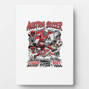 Austria Soccer Skeleton Striker Nations Poster Sty Plaque