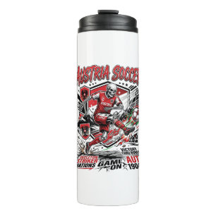 Austria Soccer Skeleton Striker Nations Poster Sty Thermal Tumbler