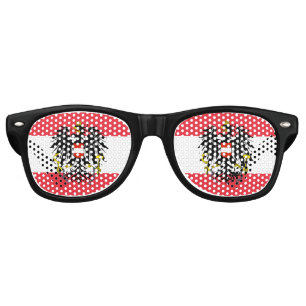 Austria Sunglasses, party shades, Austrian flag Retro Sunglasses