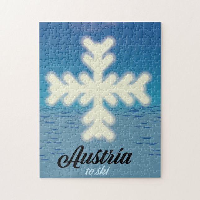 Austria to ski jigsaw puzzle (Vertical)