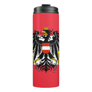 Austria Travel Mug, patriotic Austrian Flag Thermal Tumbler