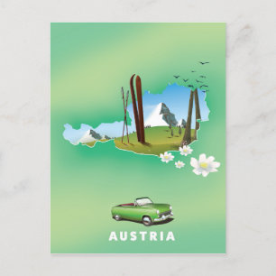 Austria Travel poster Postcard