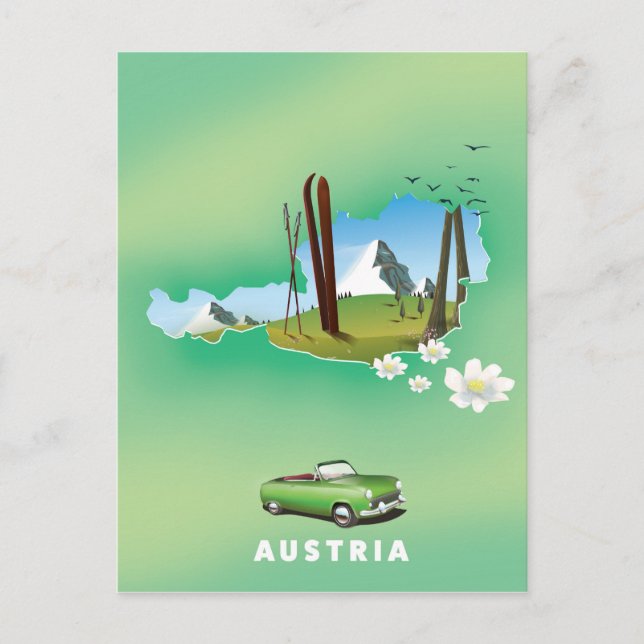 Austria Travel poster Postcard (Front)