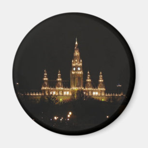 Austria: Vienna at Night Magnet