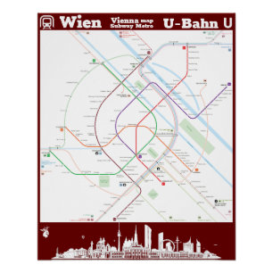 " Austria: Vienna subway SUBWAYmap ... Poster