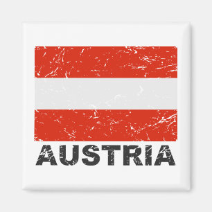 Austria Vintage Flag Magnet