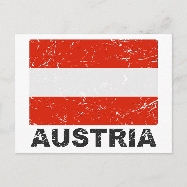 Austria Vintage Flag Postcard (Front)