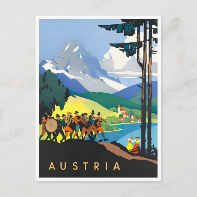 Austria vintage travel Postcard (Front)